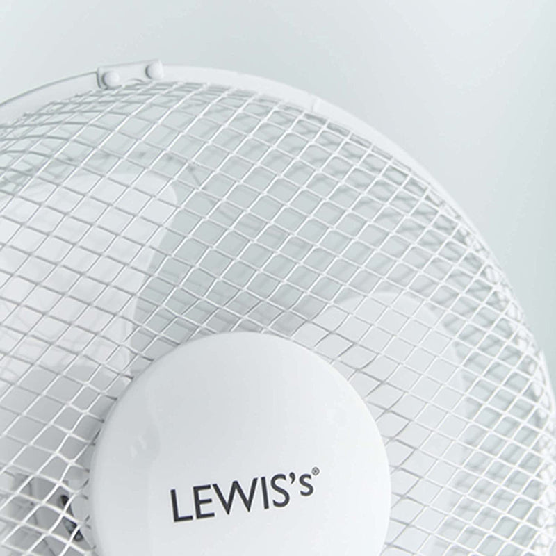 Lewis's  9 Inch  Desk Fan - White