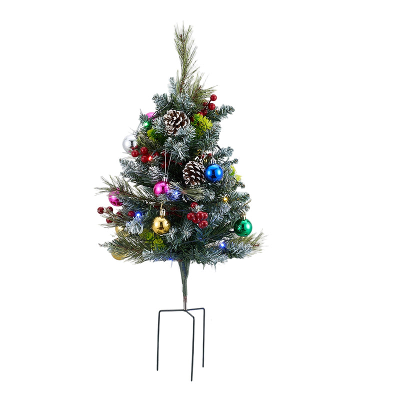 Lifeideas Artificial Christmas Tree with LED Lights and Decorations