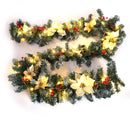 Lifeideas 270cm Artificial Spruce Garland with 50 Warm White LED Lights