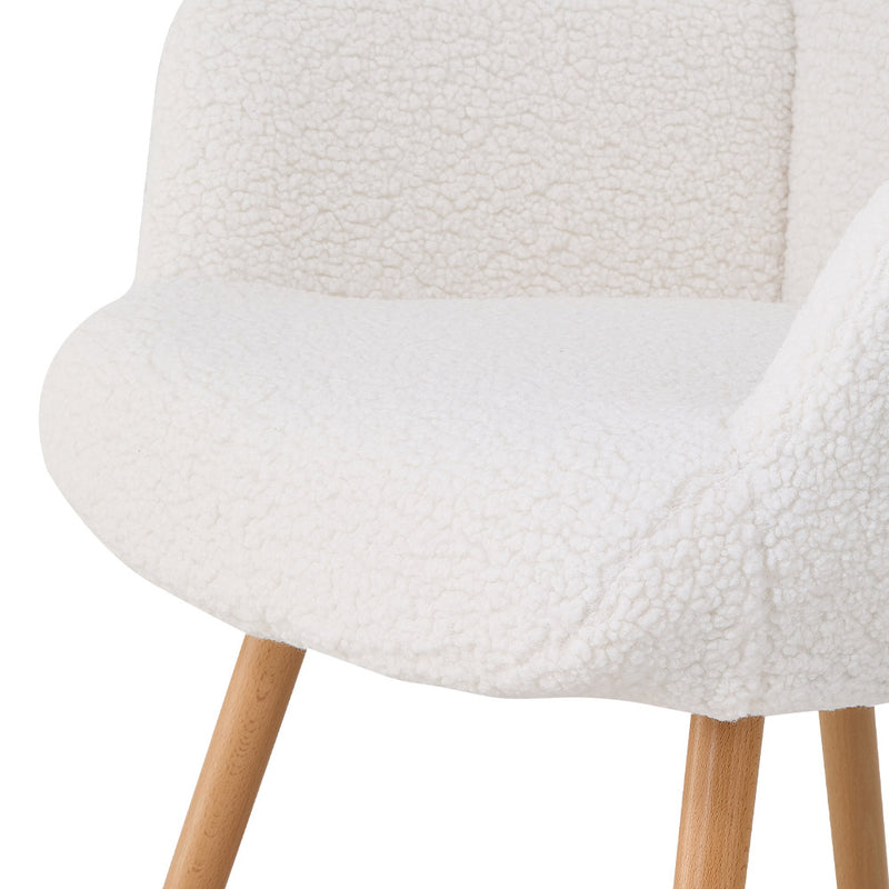 Livingandhome Modern Sherpa Fleece Leisure Chair