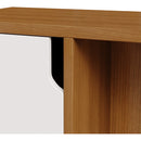 Livingandhome Wooden Bookcase Storage Cabinet with Doors and Open Shelf