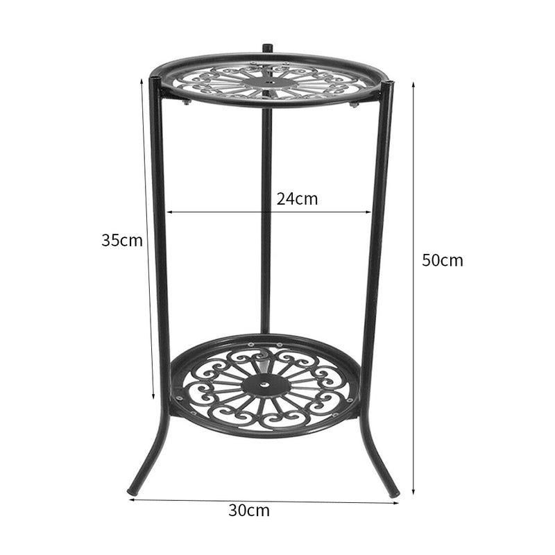 Breeins Black Metal Plant Display Rack