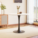 Livingandhome Contemporary Round Wooden Table