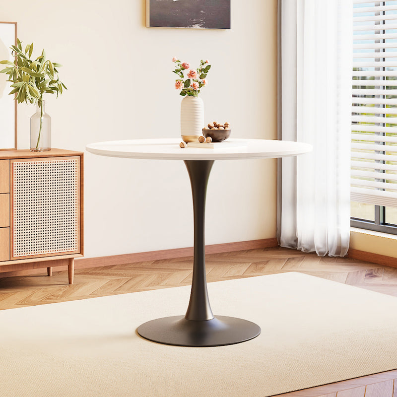 Livingandhome Contemporary Round Wooden Table