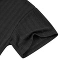 Short Sleeve Loungewear Set Ribbed Black