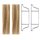 Livingandhome 2-Tier Industrial Wall Mounted Metal and Wood Floating Shelf