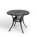 Livingandhome Vintage Round Cast Aluminum Garden Bistro Table