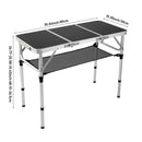 Breeins 60cm/90cm Folding Camping Table with Carrying Handle