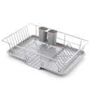 Livingandhome Metal Dish Drying Rack Dish Drainer Rack with a Removable Tray