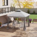 Outsunny 3 x 3(m)  Garden Gazebo Marquee Tent Canopy Shelter Pavilion Grey