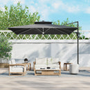 Garden Sanctuary Outdoor Large 3M LED Cantilever Parasol