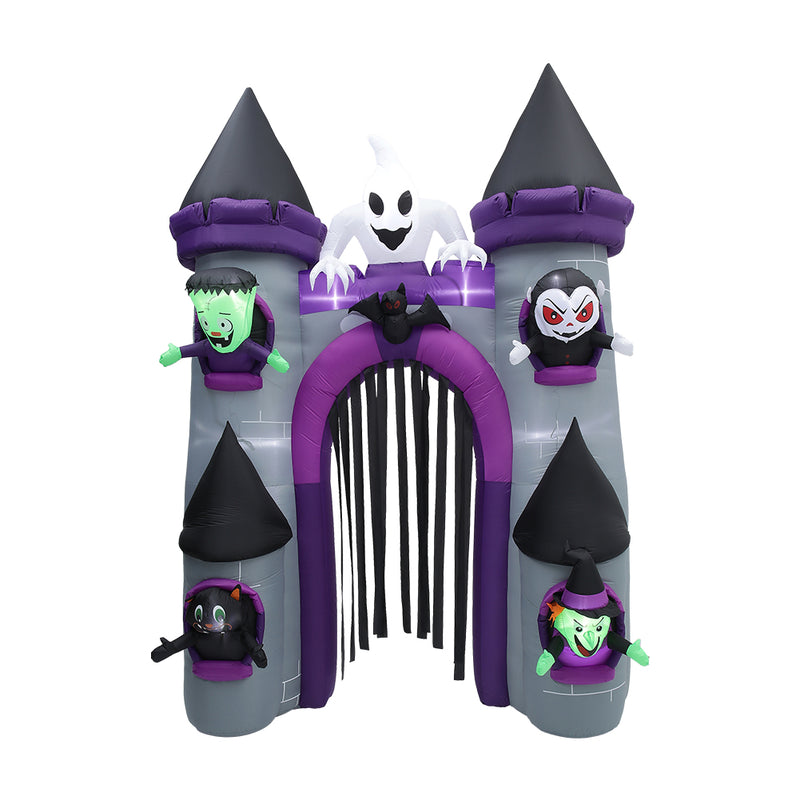 Halloween Lighted Haunted Castle Arch Inflatable