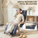 HOMCOM Birch Wood Lounge Chair For Living Room, Bedroom