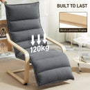 HOMCOM Birch Wood Lounge Chair For Living Room, Bedroom