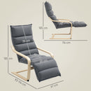 HOMCOM Birch Wood Lounge Chair For Living Room, Bedroom