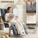 HOMCOM Birch Wood Lounge Chair For Living Room, Bedroom