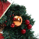 Livingandhome Red Ribbon Lighted Wreath Hanging Xmas Decor