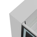 Livingandhome Single-Door Bathroom Mirror Cabinet with LED Lighting