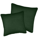 Luxury Enhanced Living Pair of Green Velvet Cushion Covers