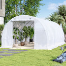 Breeins White Outdoor Walk-in Tunnel Greenhouse With Steel Frame