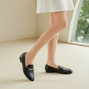 PU Leather Closed Toe Loafers