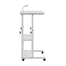 Height Adjustable Mobile Overbed Table With Wheels