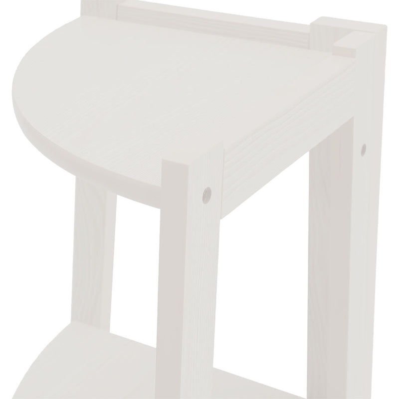 Livingandhome Modern 5-Tier Wooden Ladder Corner Bookshelf Home Display Shelf Unit