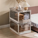 Lifeideas Transparent Folding Storage Box with Wheels