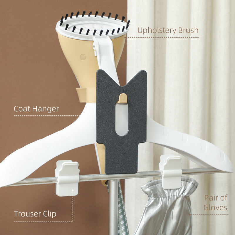 HOMCOM Clothes Steamer, Garment Steamer Clothing Wrinkle Remover, Gold Tone