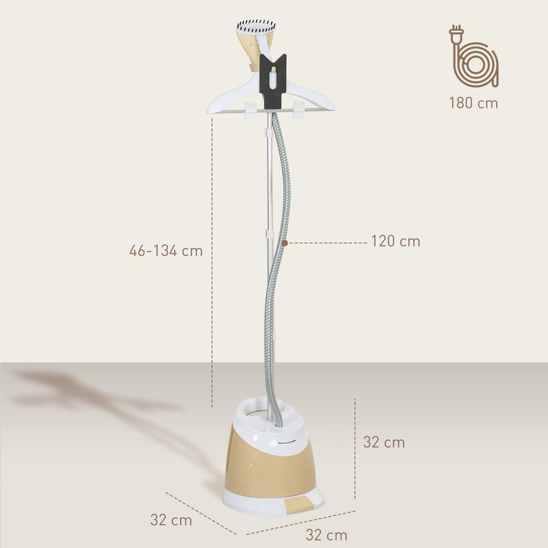 HOMCOM Clothes Steamer, Garment Steamer Clothing Wrinkle Remover, Gold Tone