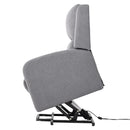 Livingandhome Linen Recliner Armchair with Footrest