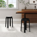 Livingandhome 10 Pack Stackable Plastic Round Stools