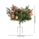 Lifeideas 2pcs Artificial Christmas Planter Bushes Decorations