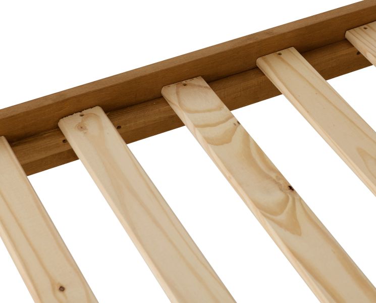 CORONA 4'6" HIGH END DOUBLE BED - DISTRESSED WAXED PINE