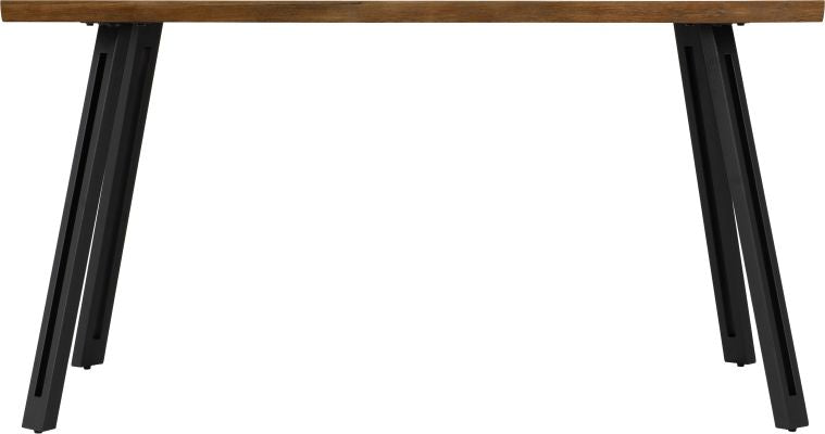QUEBEC WAVE EDGE DINING TABLE - MEDIUM OAK EFFECT