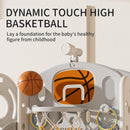 Kidkid Toddler Slide And Climber Playset With Basketball Hoop And Telescope