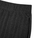 Short Sleeve Loungewear Set Ribbed Black