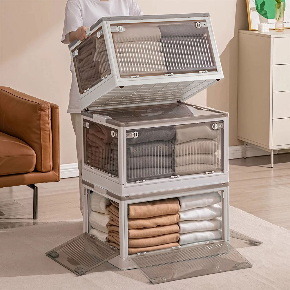 Floding Storage Transparent Box Lifeideas Transparent Folding Storage Box with Wheels