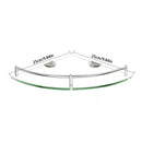 Lifeideas 1 Tier Bathroom Glass Corner Shelf Wall Mounted