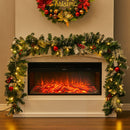 Livingandhome Artificial Pre-lit Frozen Christmas Holiday Decoration Garland