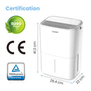 COMFEE 12L/DAY Dehumidifier For Home With 2.5L Water Tank