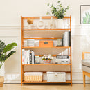 Livingandhome 4-Tier Bamboo Book Storage Shelf