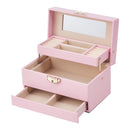 Sheonly Lockable Jewellery Storage Box with Drawer