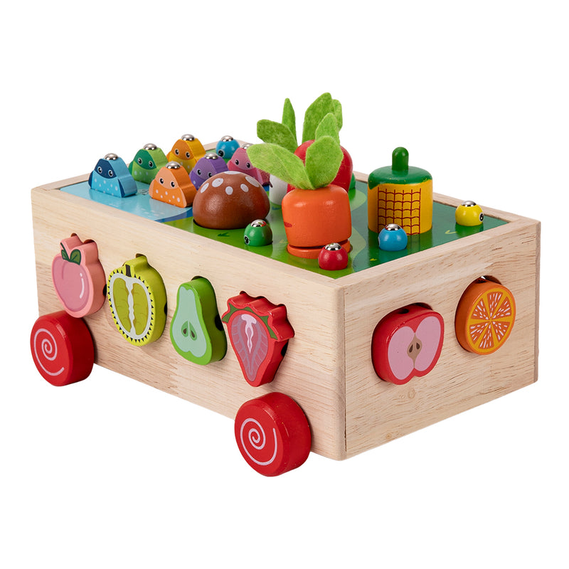 Kidkid 7 in 1 Wooden Shape Sorting Toy Set for Toddlers