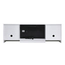 Recessed Electric Fireplace TV Stand with Closed Storage