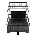 Lifeideas Steel Dish Rack with Utensil and Glass Holder