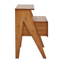 Livingandhome Wooden Nightstand Storage Cabinet with Shelf