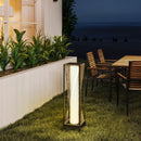 Outsunny Rattan Solar Floor Lamp, Auto On/Off  Garden Lights, Sand Brown