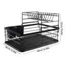 Livingandhome 2-Tier Metal Kitchen Dish Drainer Rack