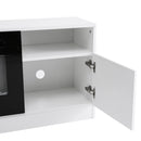 Recessed Electric Fireplace TV Stand with Closed Storage
